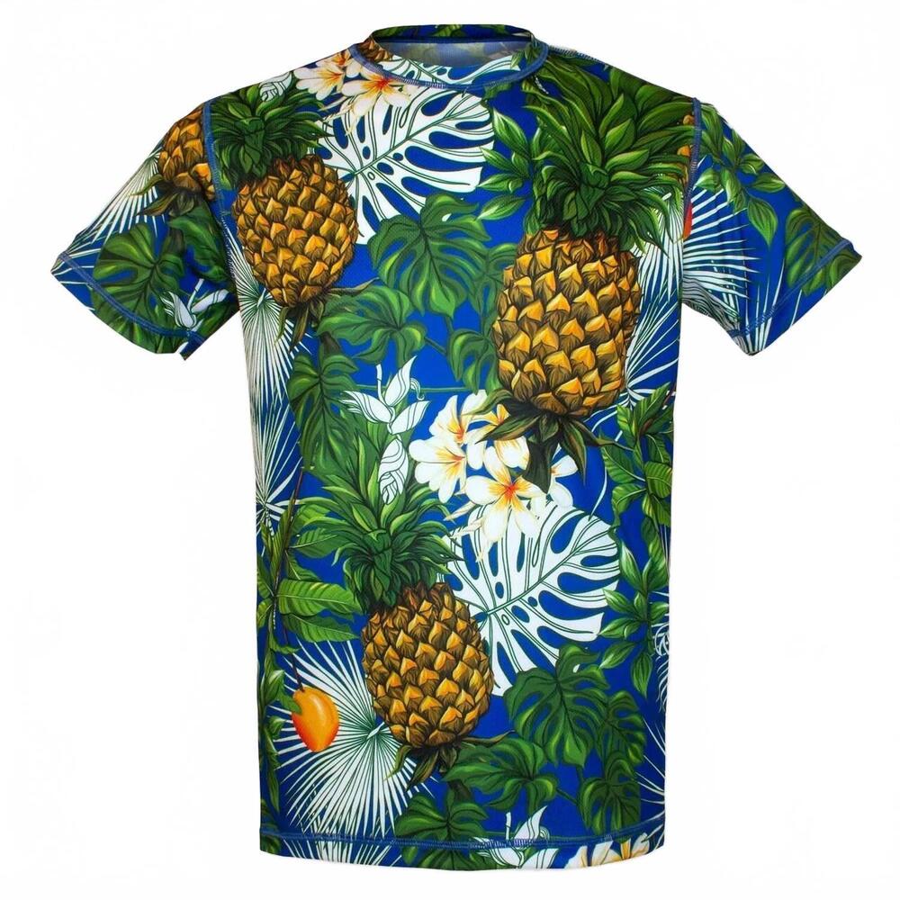NEW INKNBURN men's pineapple tech shirt in multi